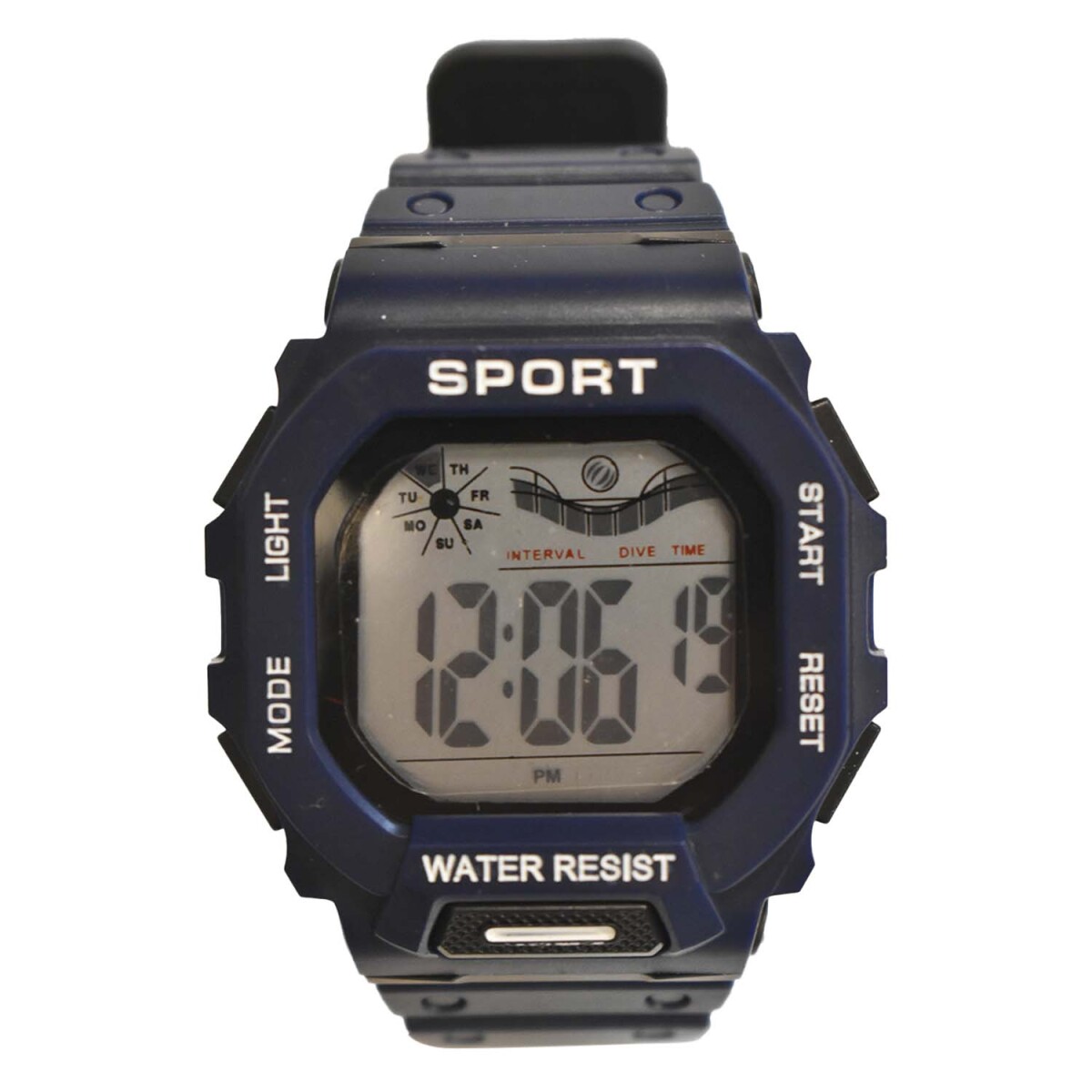 Reloj Deportivo p/ Hombre de Pulsera Waterproof Pantalla Luz - Azul Oscuro 