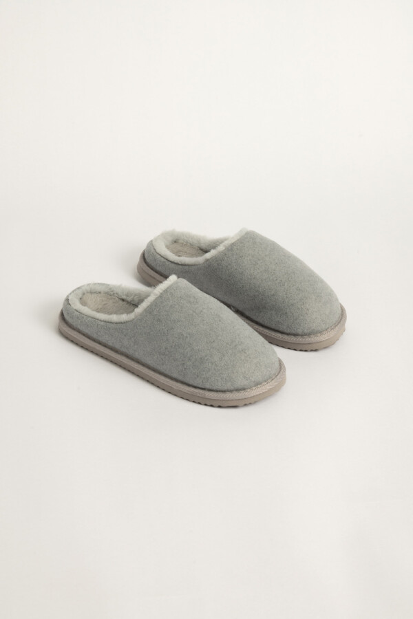 Zueco fieltro Gris