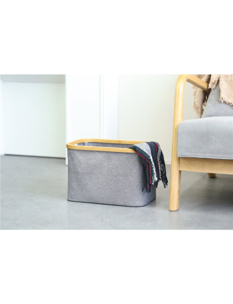 ORGANIZADOR BORDE MADERA 38X26X25CM EXT TELA GRIS ORGANIZADOR BORDE MADERA 38X26X25CM EXT TELA GRIS