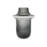 FLORERO VIDRIO LABRADO D16x22CM GRIS FLORERO VIDRIO LABRADO D16x22CM GRIS