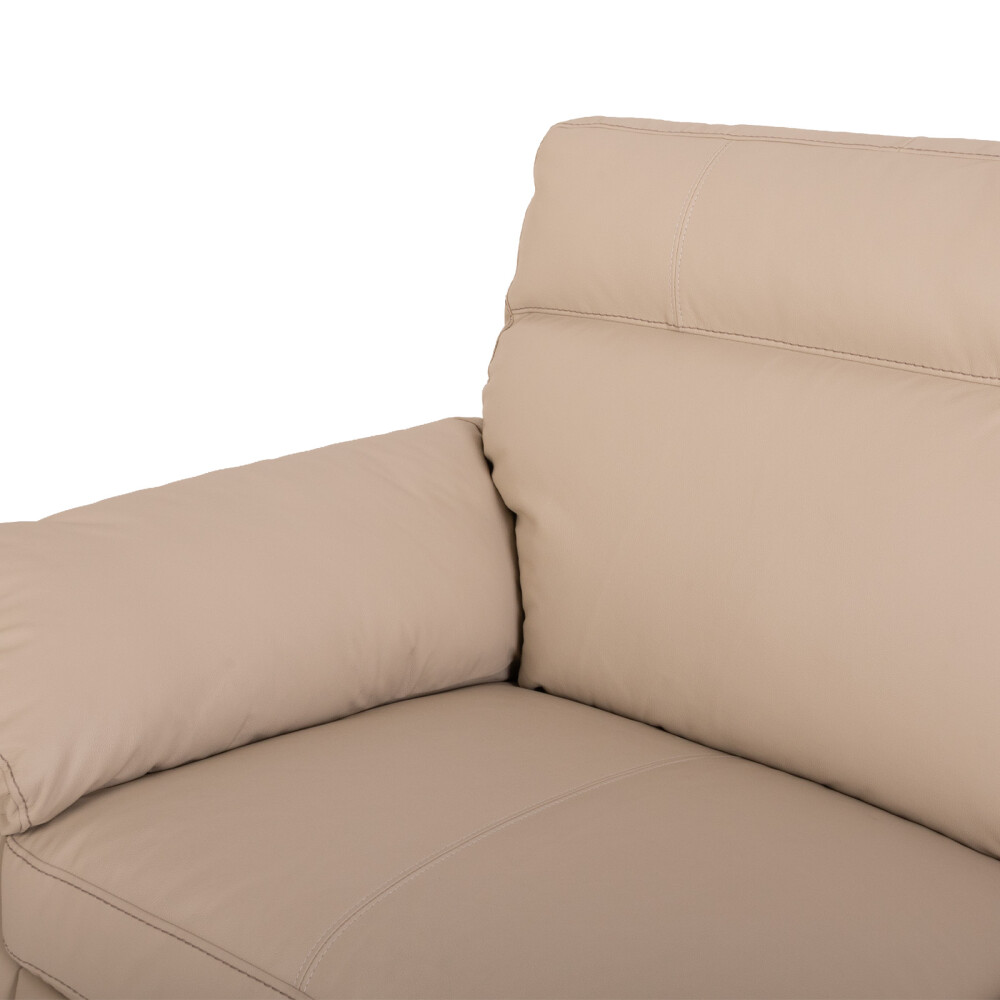 SOFÁ RECLINER 2 CUERPOS CUERO-100-NATURAL NATURAL-BEIGE IMPERIAL ARENA