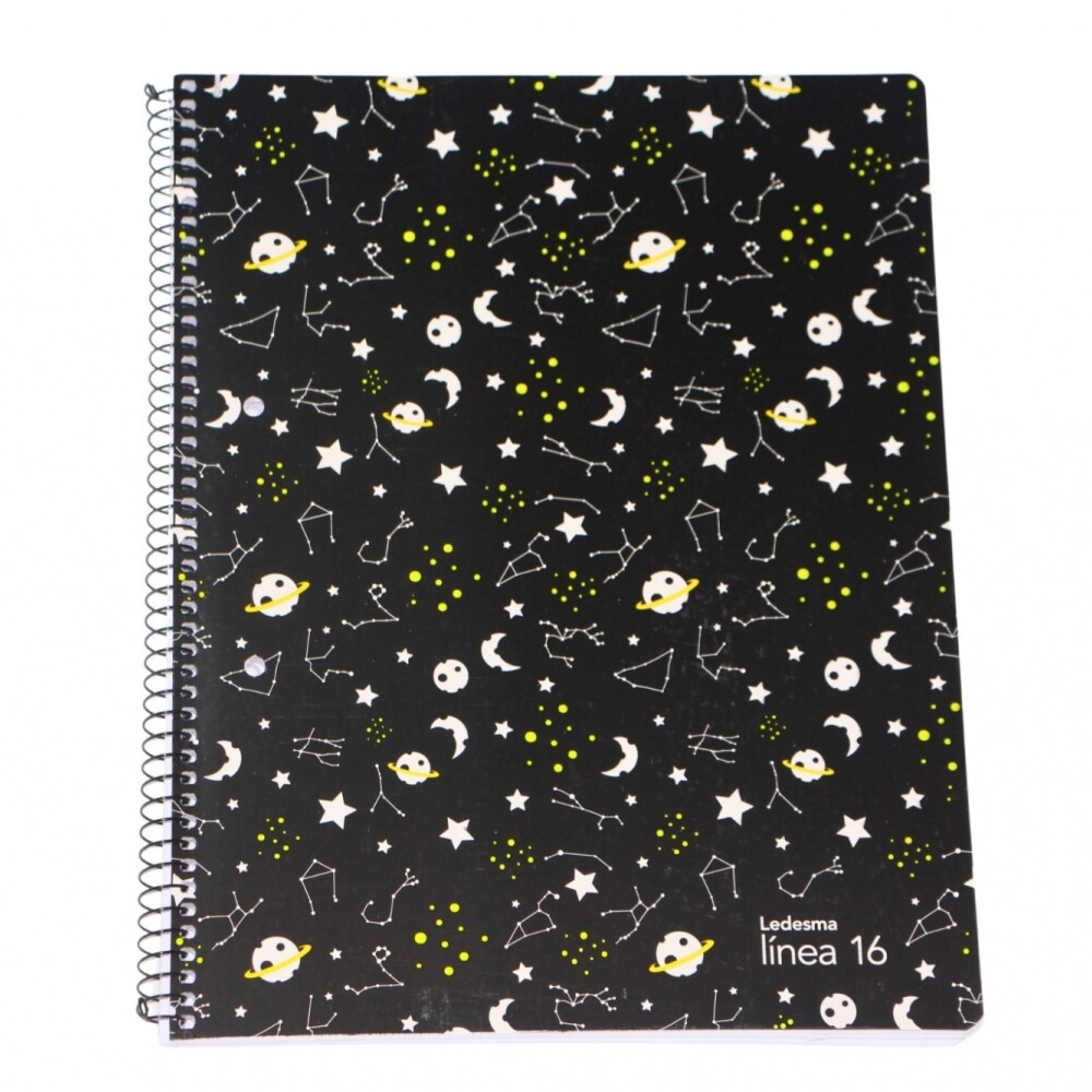 CUADERNOLA LEDESMA LINEA16 84 HOJAS RAYADO TAPA PLANETAS Y ESTRELLAS