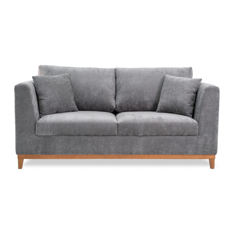 Sofá Belfast - Tela Microfibra - 2 cuerpos 2222 (Grafito)