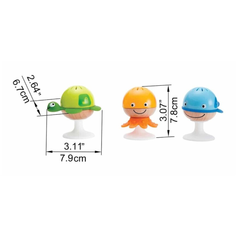 Set de 3 Sonajeros con Ventosas Hape Set de 3 Sonajeros con Ventosas Hape