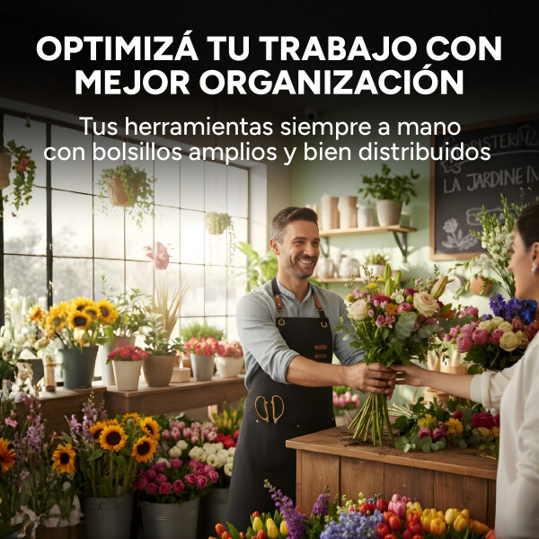 Delantal Gastronómico Jean Cocina Barbería Asado Chef Taller Color Negro