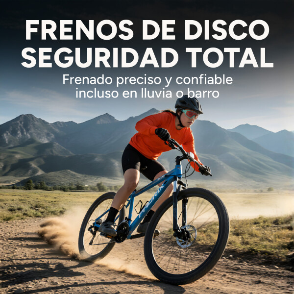 Bicicleta Phdrix Montaña Mtb Rod 26 Frenos De Disco 21 Veloc Celeste 1