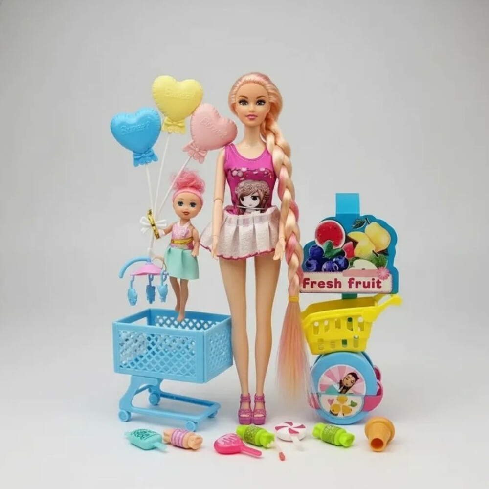 Muñeca Articulada Con Accesorios, Heladeria Muñeca Articulada Con Accesorios, Heladeria