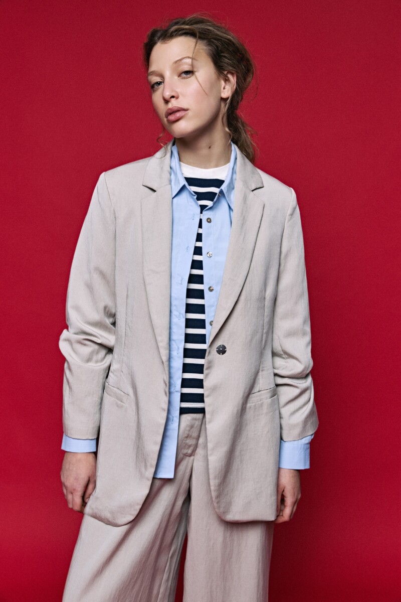 BLAZER LISSE BEIGE 