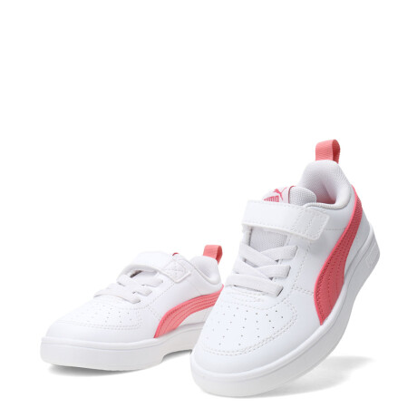 Championes de Niños Puma Rickie Ac Blanco - Salmón