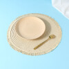 Individual Circular Con Flecos - Crema Individual Circular Con Flecos - Crema