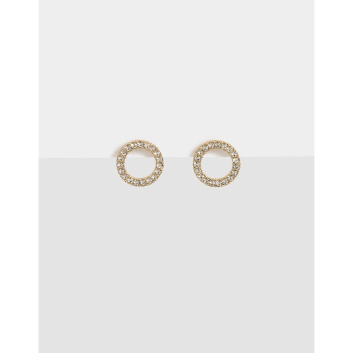 Aros Con Strass - Dorado 