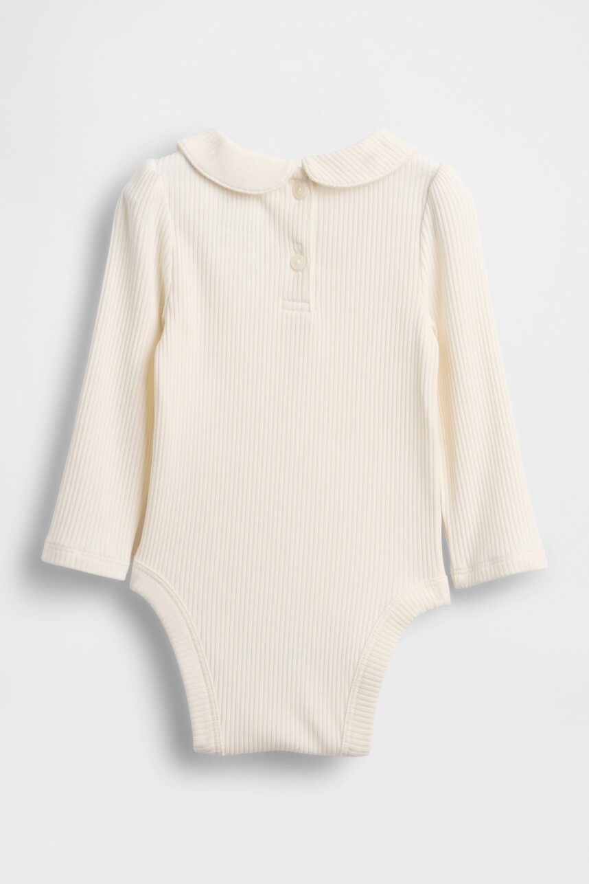 Body Manga Larga Logo Gap Bebé Ivory Frost