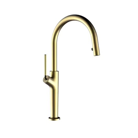 Grifería de cocina Monocomando de mesada extensible Oro Brillante Grifería De Cocina Monocomando De Mesada Extensible Oro Brillante