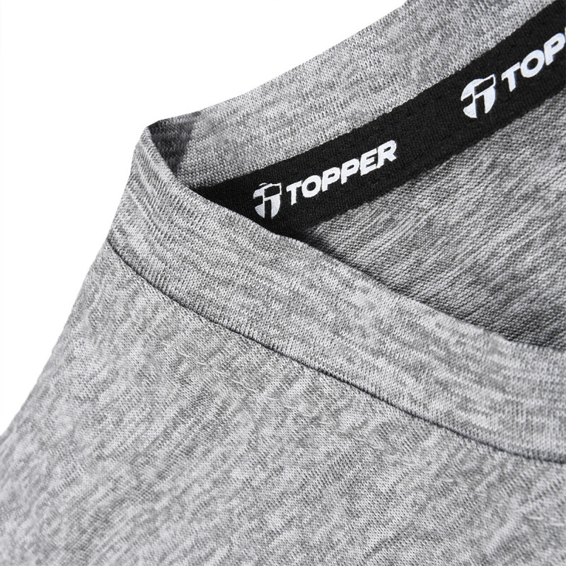 T-SHIRT MC STRIPE II MEN gris melange me GRIS CLARO/NEGRO/NARANJA