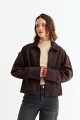 Chaqueta en gamuza MARRON