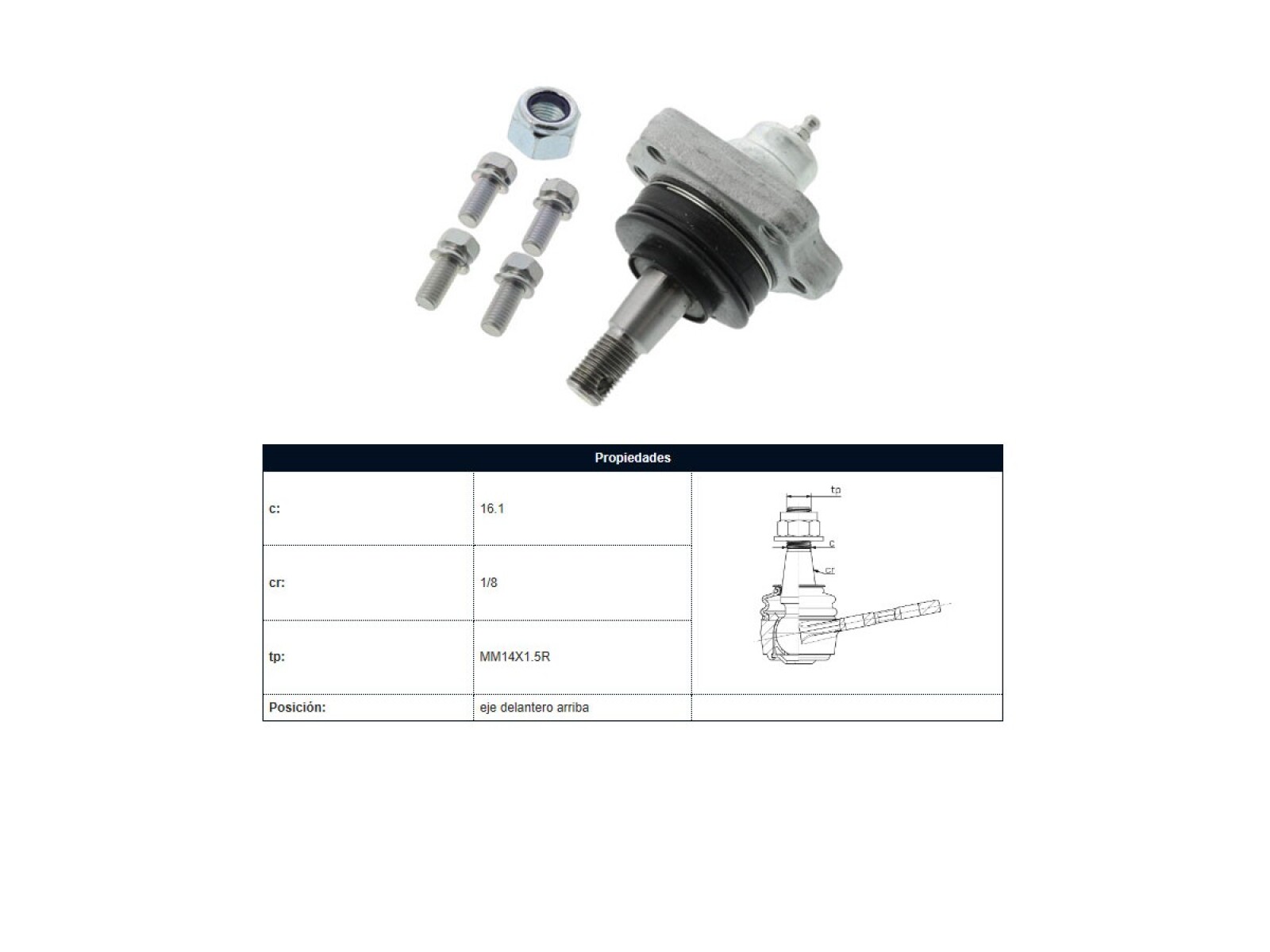 Rotula Del Nissan D21 Mexico 88-97 Der/Izq 
