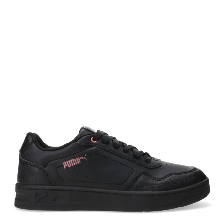Championes de Mujer Puma Court Classic Negro - Rosa