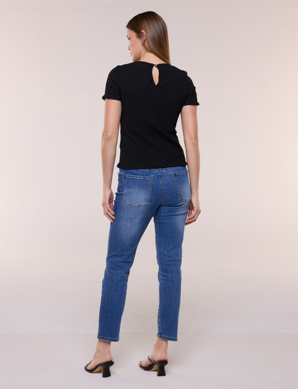 Blusa Smocked NEGRO
