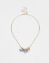 Collares Cortos Azul Collar Corto Multidijes - Dorado