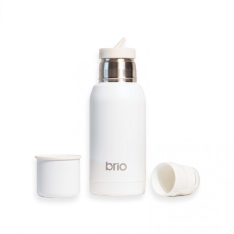 Termo Acero Inox 750 Ml brio Con Pico Cebador Blanco