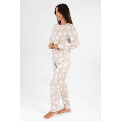 Pijama llama pattern Beige