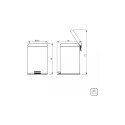TACHO PAPELERA ACERO INOXIDABLE TRAMONTINA 20LTS PLATEADO