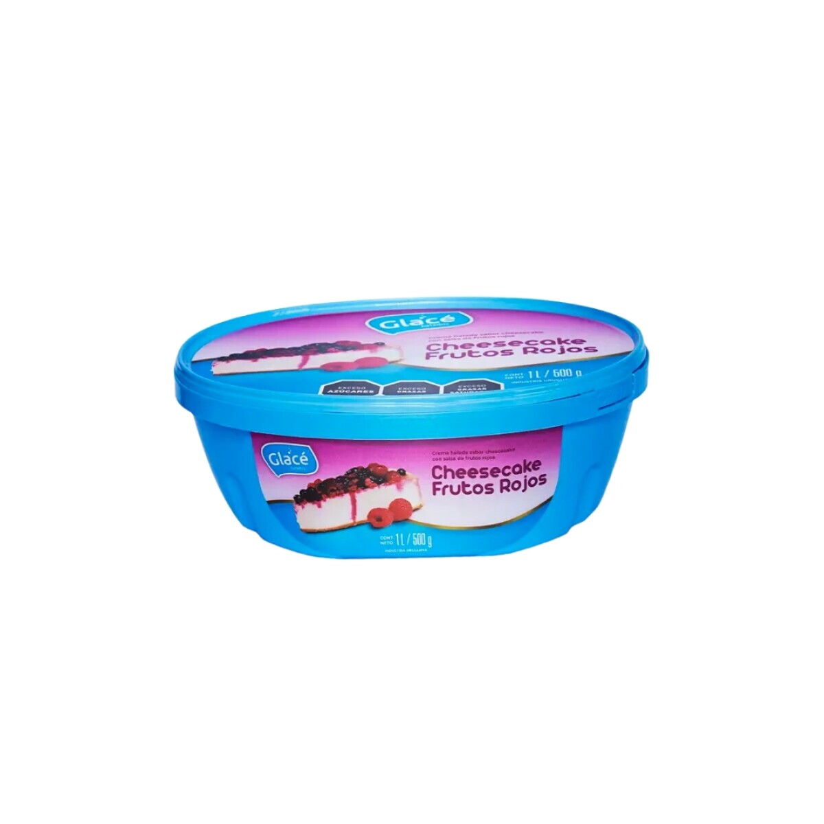 Helado Glacé Premium Cheesecake Frutos Rojos - 1 lt 