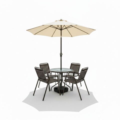 JGO JARDIN MARRON C/SOMBRILLA 6PZAS Unica