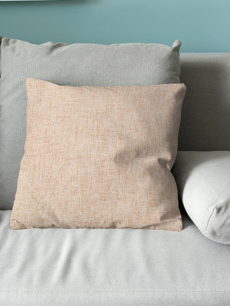 FUNDA DE ALMOHADÓN LISO BEIGE OSCURO