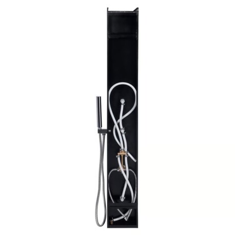 Columna De Ducha Aluminio Negro 2 Jets Sensi D Acqua Columna De Ducha Aluminio Negro 2 Jets Sensi D Acqua
