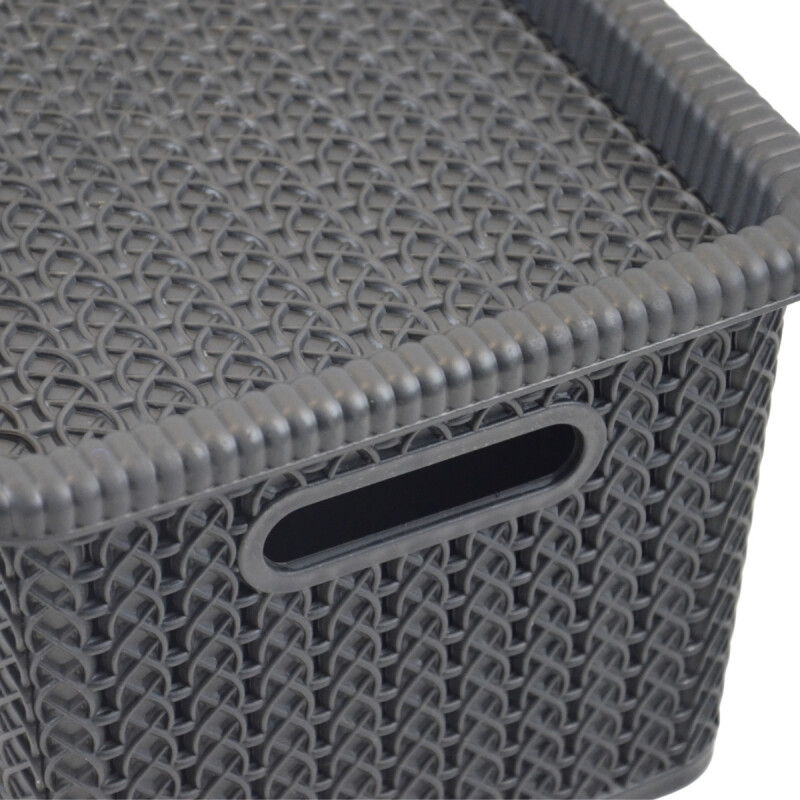 Caja organizadora simil ratá 5L NEGRO