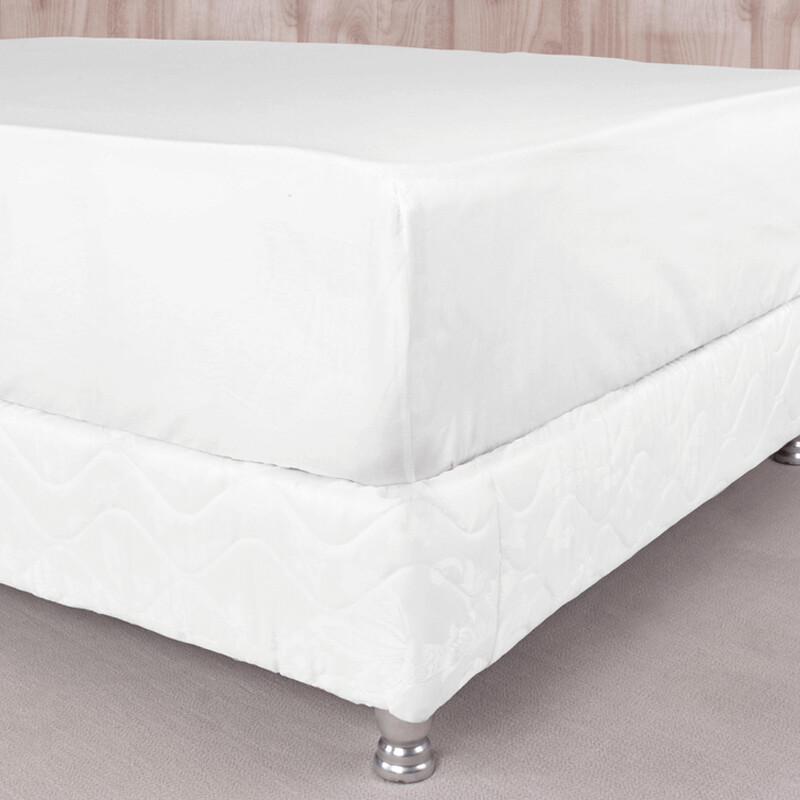 Juego de Sábanas 2 Plazas Super King Lisa 400 Hilos Blanca