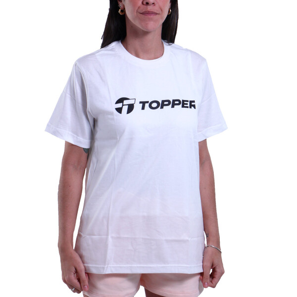 Remera Manga Corta Mujer Topper Blanco