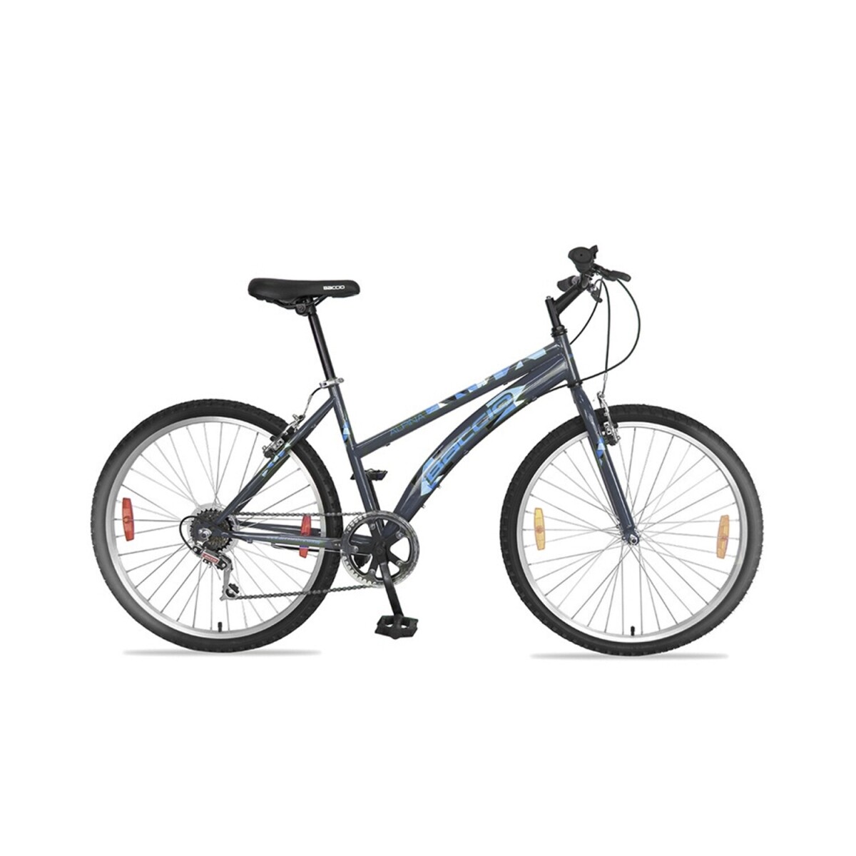 Bicicleta Baccio Alpina Lady Rodado 24 Montaña Con 6 Cambios Shimano - Gris/Celeste 