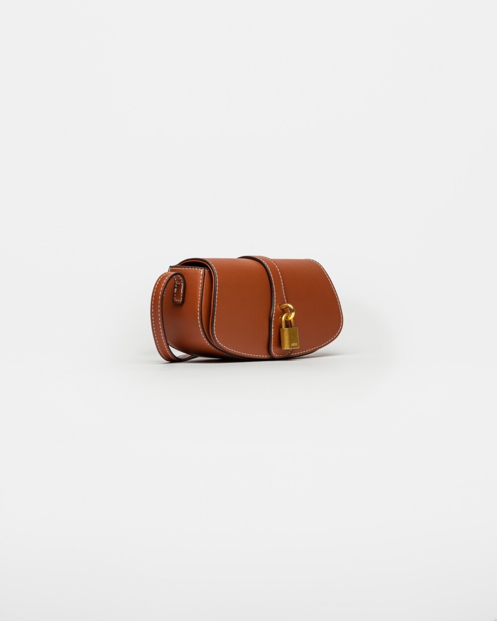 Mini Bag Celina en Efecto Cuero Liso Marron