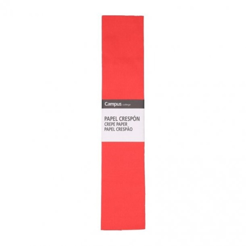Papel Crepé Campus Rojo 50Cm x2M 20 Grs #Papel Crepé Campus Rojo 50Cm X 2M 20 Grs