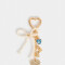 Bijouterie Vs Moño Llavero Y Bag Charm De Corazón - Dorado