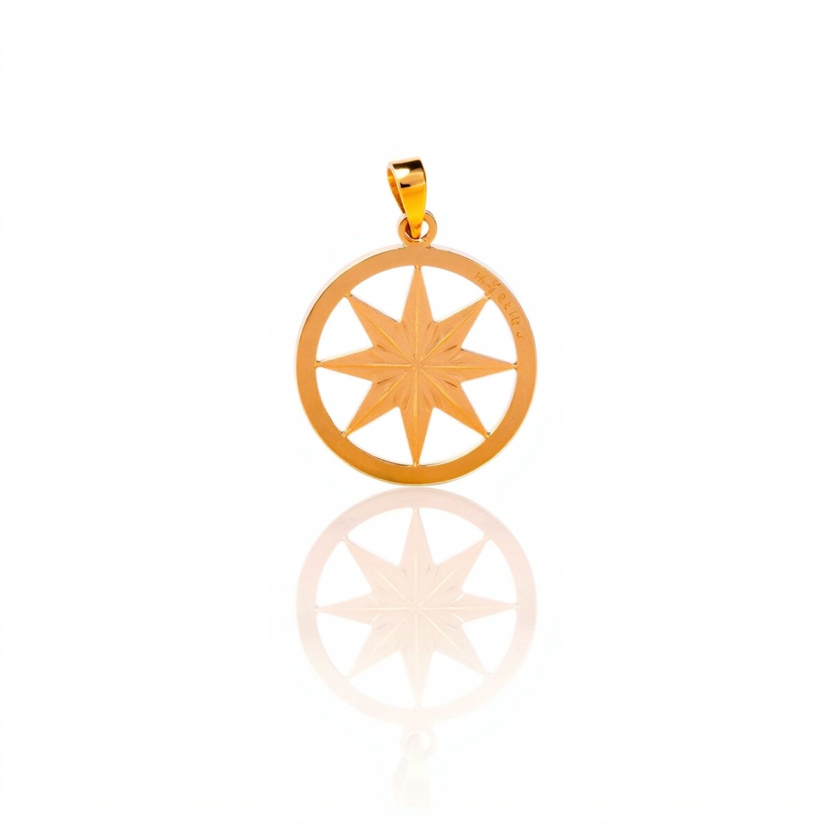 Dije Estrella-Oro bajo-Sin piedra-CP8575 - sinpiedra 