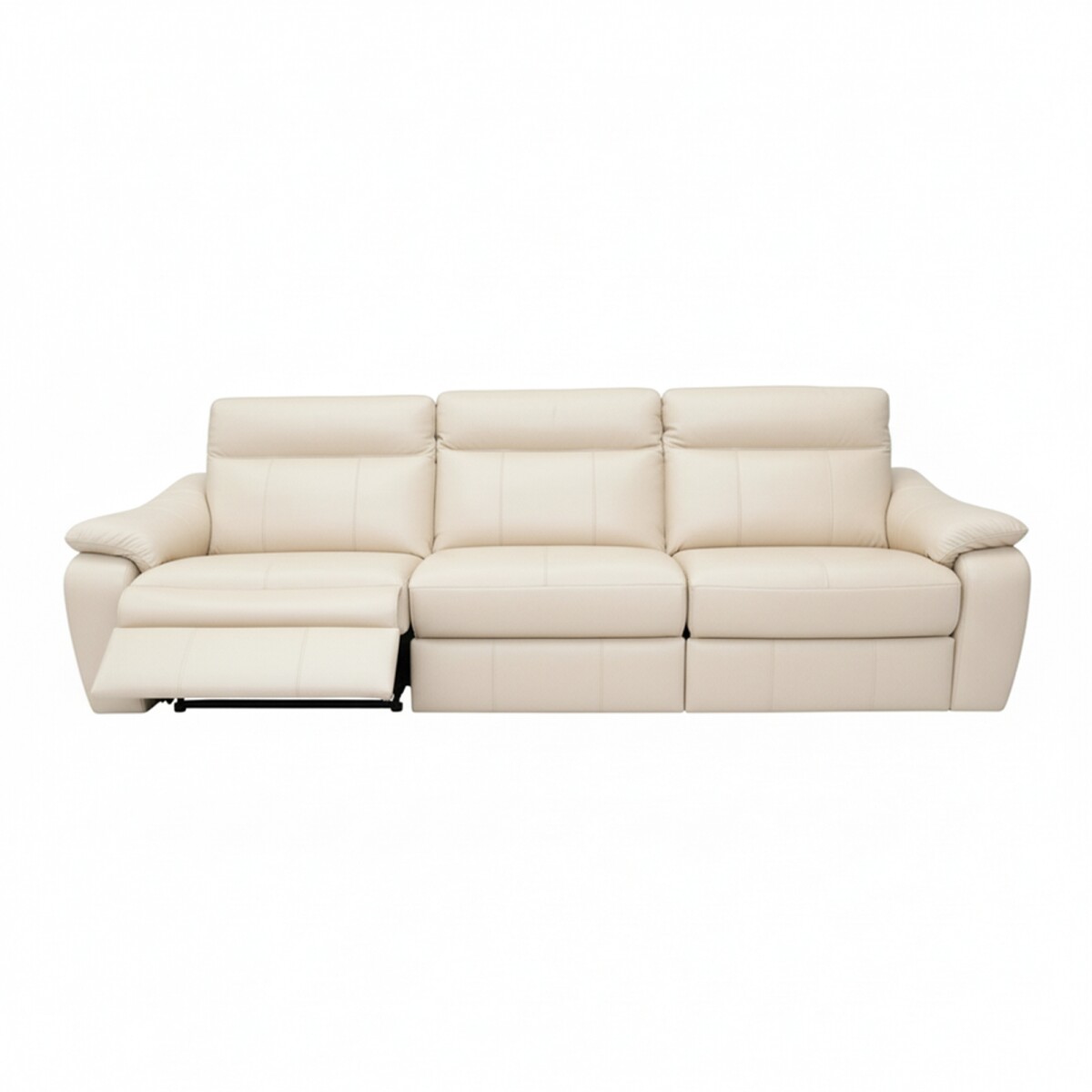 Sillón recliner 3 Cuerpos Rubi - 100% Cuero | Eléctrica - Arena