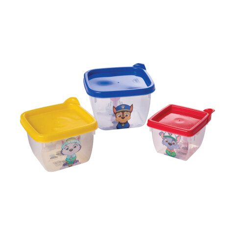 Pack x 3 Recipientes Connect Paw Patrol AZUL