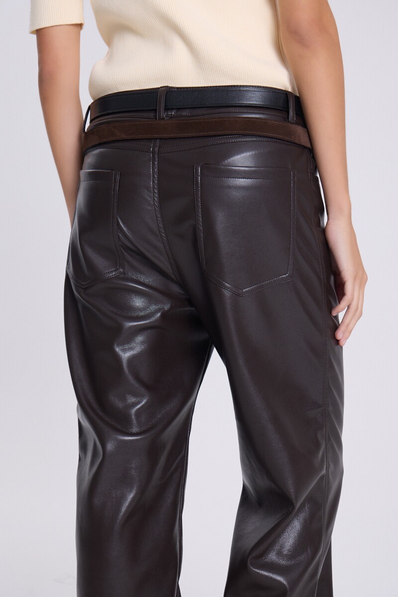 PANTALON FLARE ASTRO Marron