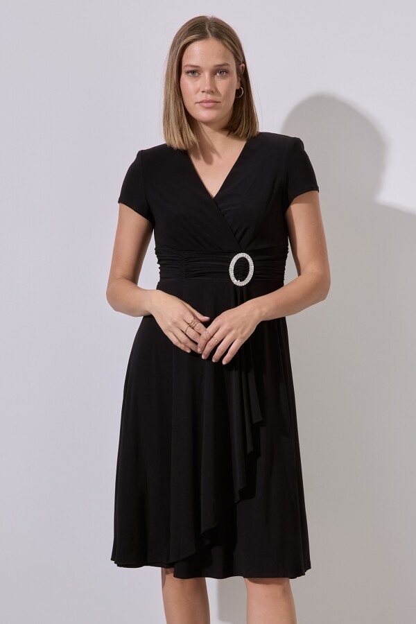 Vestido Aplique NEGRO