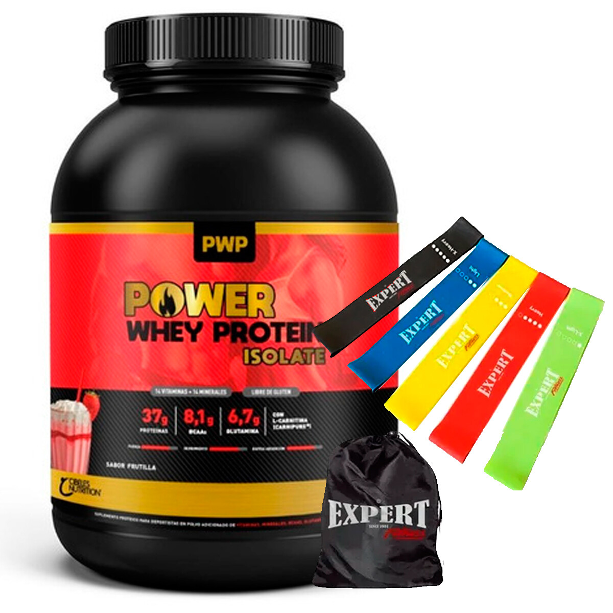 Suplemento Pwp Whey Protein Isolate 908g + Theraband 
