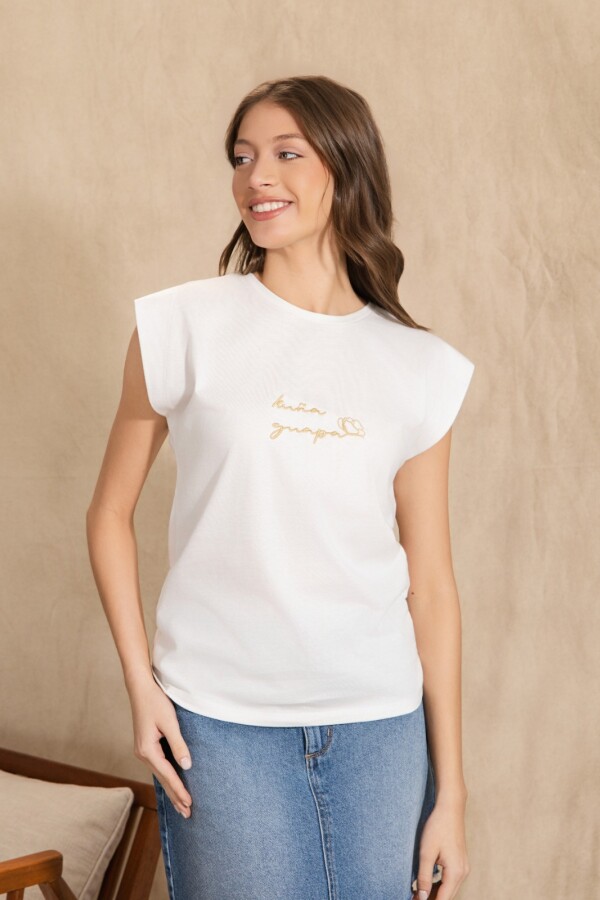 Remera de Algodon con Bordado Remera de Algodon con Bordado