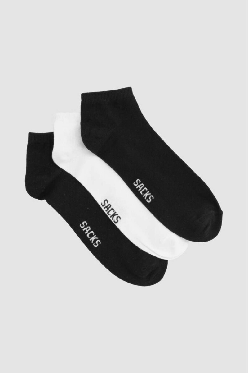 Pack x 3 medias cortas de algodón lisas - Variante 39 