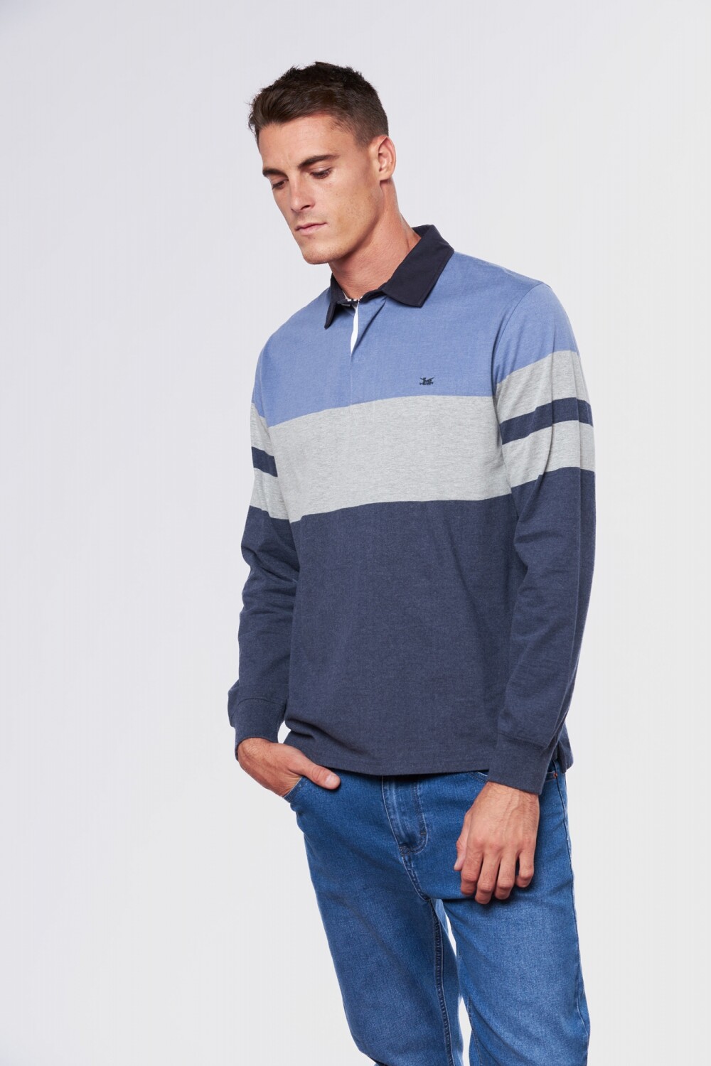 REMERA POLO RAYADA Denim