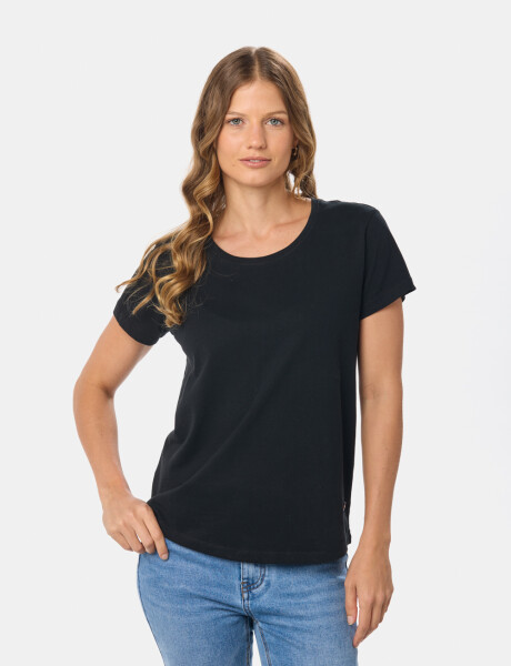 REMERA LISA MANGA CORTA Negro