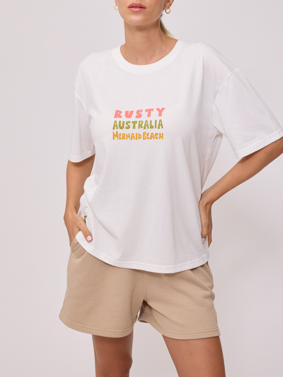 T-SHIRT TAKILA RUSTY - Blanco 