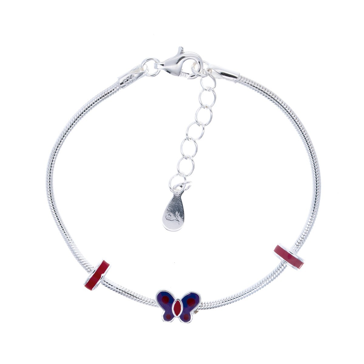 Pulsera de plata 925 con dijes . 