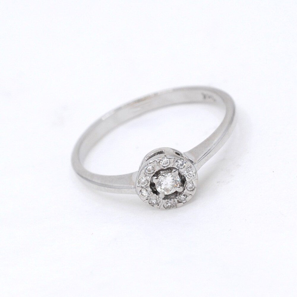 Anillo En Oro 18K Blanco Y Brillantes Anillo En Oro 18K Blanco Y Brillantes